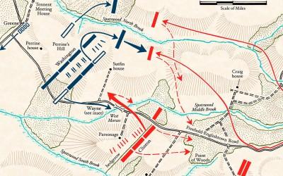 Map: Battle of Monmouth - Afternoon